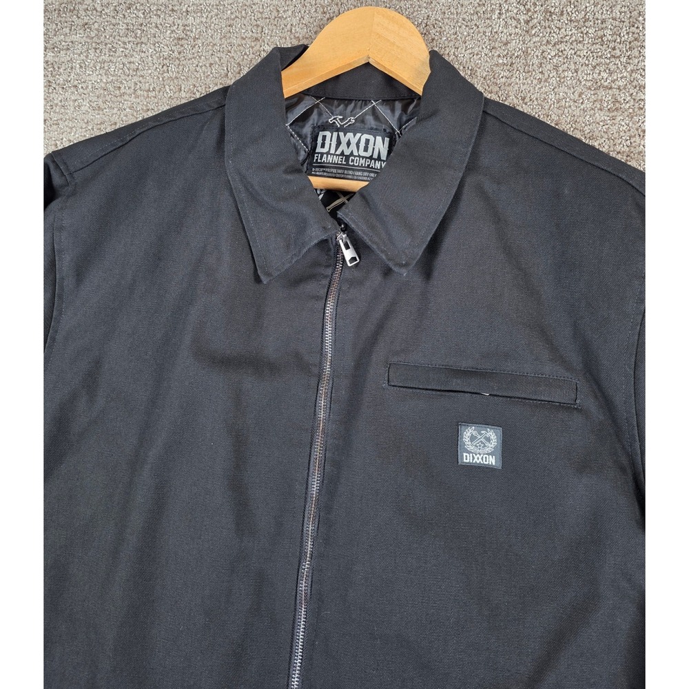 Dixxon Form & Function Detroit Style Mens Black Zip Work Jacket XL‎ Quilted Coat